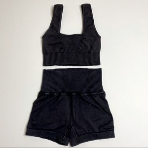 Free People Good Karma bra and shorts set NWOT